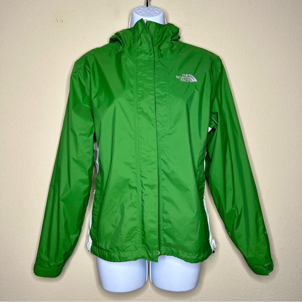 THE NORTH FACE Green HyVent Rain Jacket with Hood - Sz S